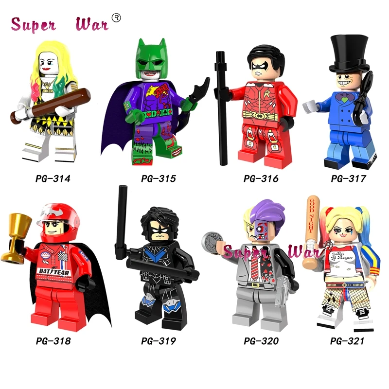 Single DC Vacation Batman Set Alfred Jor-El Wonder Twins Nightwing Robin Penguin building block toys for children
Single DC Vacation Batman Set Alfred Jor-El Wonder Twins Nightwing Robin Penguin building block toys for children