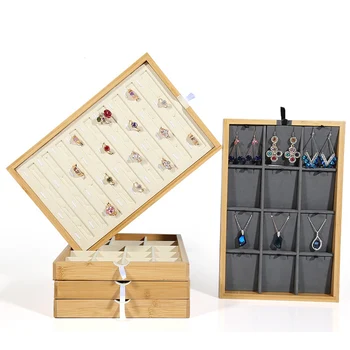 29.7X19.7X27cm Jewelry Wood Velvet Organizer Jewelry Display Stand Jewelry Holder Ring Earring Neklcase Display For Showcase
29.7X19.7X27cm Jewelry Wood Velvet Organizer Jewelry Display Stand Jewelry Holder Ring Earring Neklcase Display For Showcase