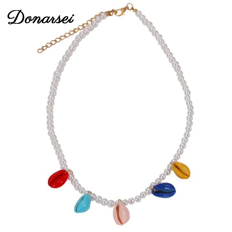 Donarsei 2019 New Fashion Colorful Sea Shell Necklace For Women Adjustable White Pearl Cowrie Bead Choker Necklace Jewelry Gift
Donarsei 2019 New Fashion Colorful Sea Shell Necklace For Women Adjustable White Pearl Cowrie Bead Choker Necklace Jewelry Gift