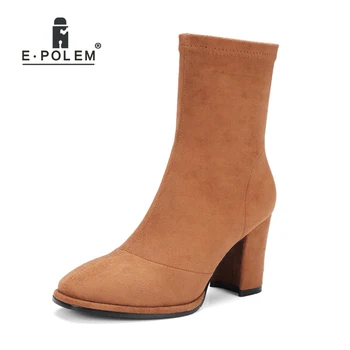 Genuine Leather Female Boots Round Toe Sheepskin Ankle Boots Square Heel Turned-over Edge Boots 2018 New
Genuine Leather Female Boots Round Toe Sheepskin Ankle Boots Square Heel Turned-over Edge Boots 2018 New