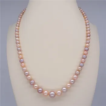 Eternal wedding Women Gift word 925 Sterling real The natural pearl necklace chain mixed color purple tower size gradient
Eternal wedding Women Gift word 925 Sterling real The natural pearl necklace chain mixed color purple tower size gradient
