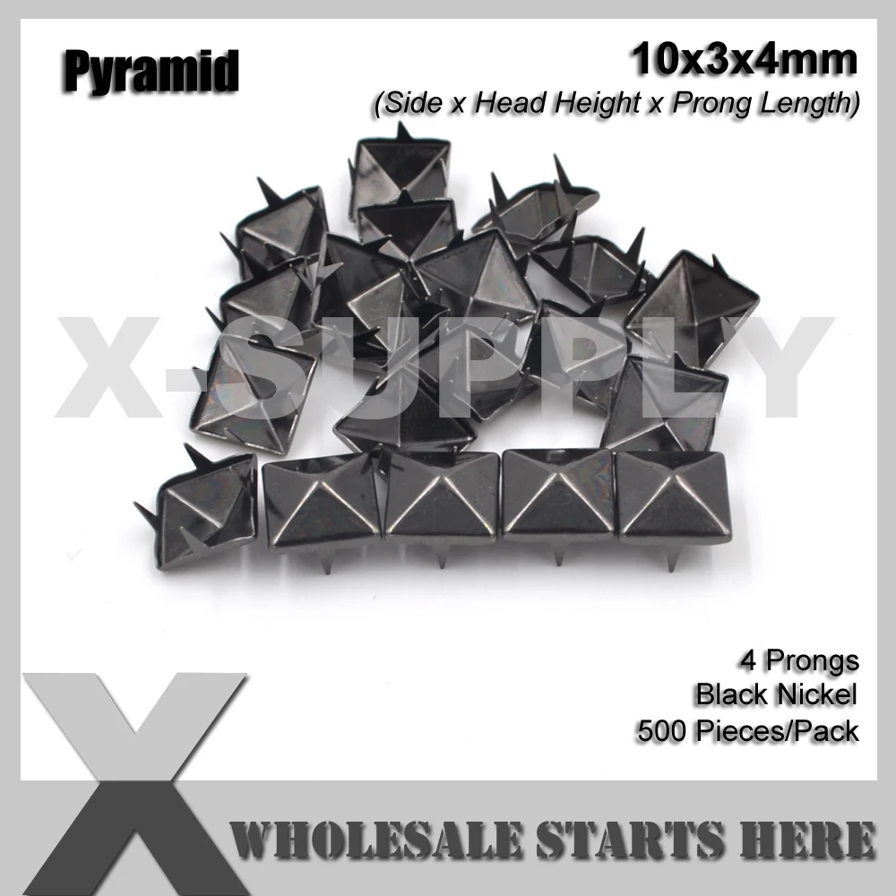 Wholesale Punk DIY Iron Square Pyramid Stud 10mm in Gunmetal with 4 Prongs Claws for Leather Craft/Bag/Shoe/Clothing/Cap/Jacket
Wholesale Punk DIY Iron Square Pyramid Stud 10mm in Gunmetal with 4 Prongs Claws for Leather Craft/Bag/Shoe/Clothing/Cap/Jacket