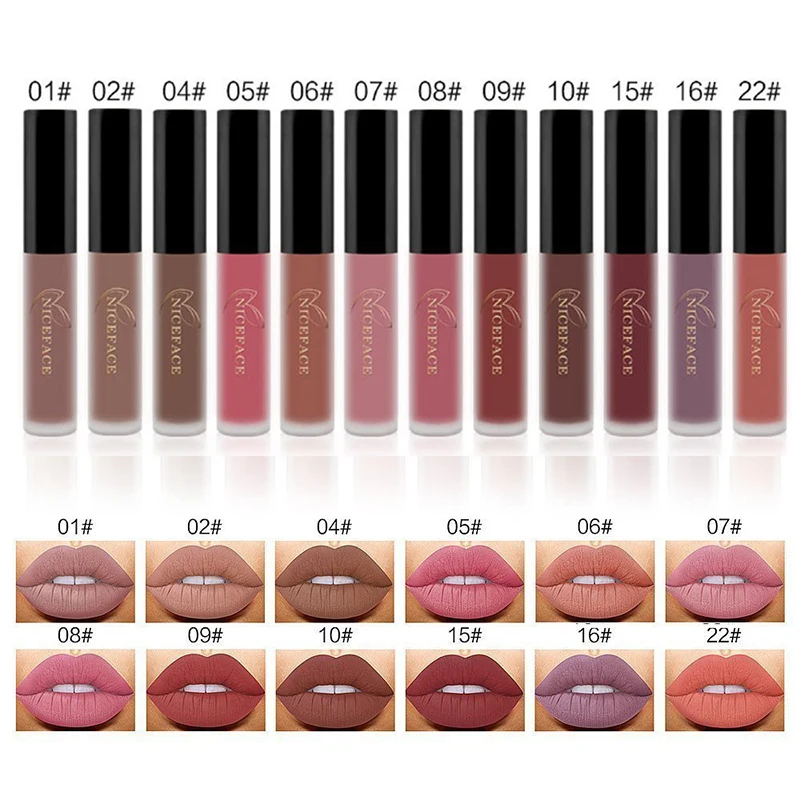 NICEFACE 12 Pcs/set Liquid Lipstick Hot Sexy Colors Lip Paint Matte Lip Tints Waterproof Long Lasting Lip Gloss Lip Kit Makeup
NICEFACE 12 Pcs/set Liquid Lipstick Hot Sexy Colors Lip Paint Matte Lip Tints Waterproof Long Lasting Lip Gloss Lip Kit Makeup