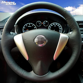 Shining wheat Hand-stitched Black Leather Steering Wheel Cover for Nissan Tiida Sylphy Sentra 2014 Note
Shining wheat Hand-stitched Black Leather Steering Wheel Cover for Nissan Tiida Sylphy Sentra 2014 Note