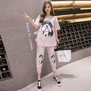 New summer Korean fashion pregnant women suit cartoon print shirt + seven points stomach lift harem pants
New summer Korean fashion pregnant women suit cartoon print shirt + seven points stomach lift harem pants
