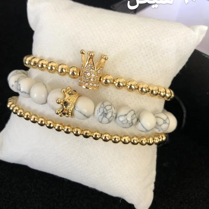 2pcs/set Luxury CZ polygon ball crown Charm copper bead Macrame handmade men Bracelets set bracelets & bangles for Men Jewelry
2pcs/set Luxury CZ polygon ball crown Charm copper bead Macrame handmade men Bracelets set bracelets & bangles for Men Jewelry
