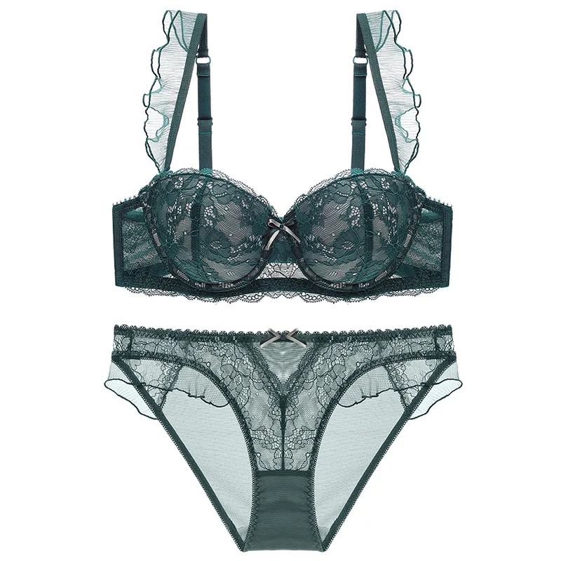 New Bra Set Sexy Lace Removable Insert Gathered Lingerie Underwear Push Up Bra And Panty Set
New Bra Set Sexy Lace Removable Insert Gathered Lingerie Underwear Push Up Bra And Panty Set