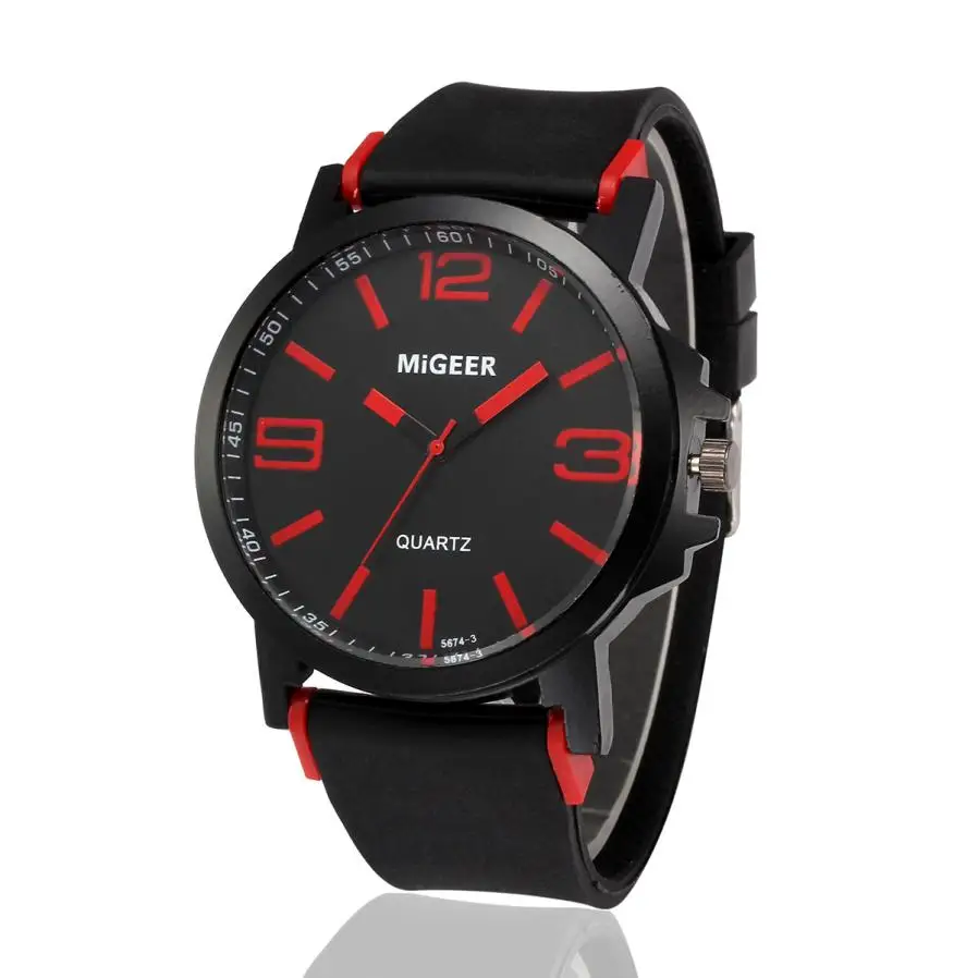MiGEER Men Fashion Silicone strap Sport Cool Quartz Hours Wrist Analog Watch 100pcs/lot
MiGEER Men Fashion Silicone strap Sport Cool Quartz Hours Wrist Analog Watch 100pcs/lot