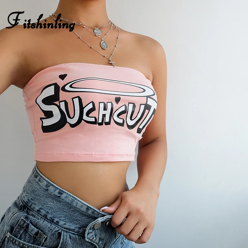 Fitshinling Cotton pink tube top cropped 2019 summer strapless shirt female clothes letter print street women tanks tops camis
Fitshinling Cotton pink tube top cropped 2019 summer strapless shirt female clothes letter print street women tanks tops camis