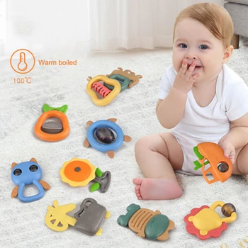 6PCS Baby Early Educational Hand Rattle Music Sound Appease Toys Intelligence Grasping Gums Hand Bell
6PCS Baby Early Educational Hand Rattle Music Sound Appease Toys Intelligence Grasping Gums Hand Bell