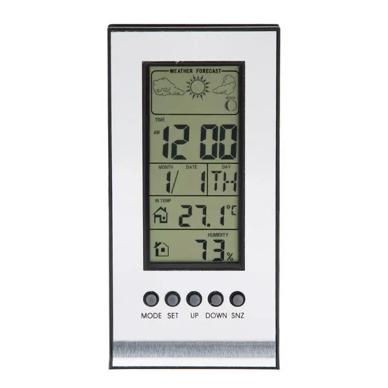 Protable LCD Digital Thermometer Hygrometer Weather Station Indoor Electronic Humidity and Temperature Monitor Clock
Protable LCD Digital Thermometer Hygrometer Weather Station Indoor Electronic Humidity and Temperature Monitor Clock