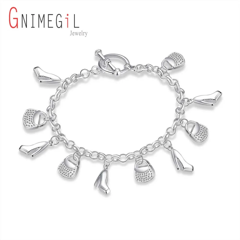 GNIMEGIL Wholesale Silver Plated Fashion Jewelry For Women Party Gifts Shoes And Bag Pendant Bracelets Charms Accessories
GNIMEGIL Wholesale Silver Plated Fashion Jewelry For Women Party Gifts Shoes And Bag Pendant Bracelets Charms Accessories
