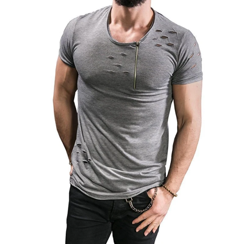 Male 2018 Brand Short Sleeve Zipper Solid Color T Shirt O- Neck Slim Men T-Shirt Tops Fashion Mens Tee Shirt T Shirts 3XL FGH
Male 2018 Brand Short Sleeve Zipper Solid Color T Shirt O- Neck Slim Men T-Shirt Tops Fashion Mens Tee Shirt T Shirts 3XL FGH
