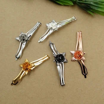 20pcs rose-- shape filigree hair clip bobby pin--diy jewelry accessories---color option
20pcs rose-- shape filigree hair clip bobby pin--diy jewelry accessories---color option