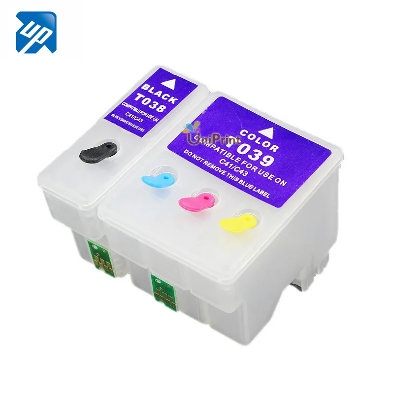 Фото 5 комплектов для epson T038 T039 многоразовый картридж C41/C43 /C43UX/C45/CX1500 с чипом ARC |
