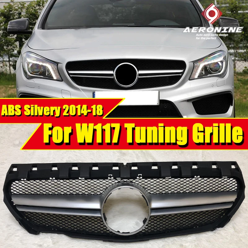 W117 CLA45 look Sport grille grill gloss silver Without Sign For MercedesMB CLA Class CLA180 CLA200 250 Front Bumper Grill 14-16
W117 CLA45 look Sport grille grill gloss silver Without Sign For MercedesMB CLA Class CLA180 CLA200 250 Front Bumper Grill 14-16