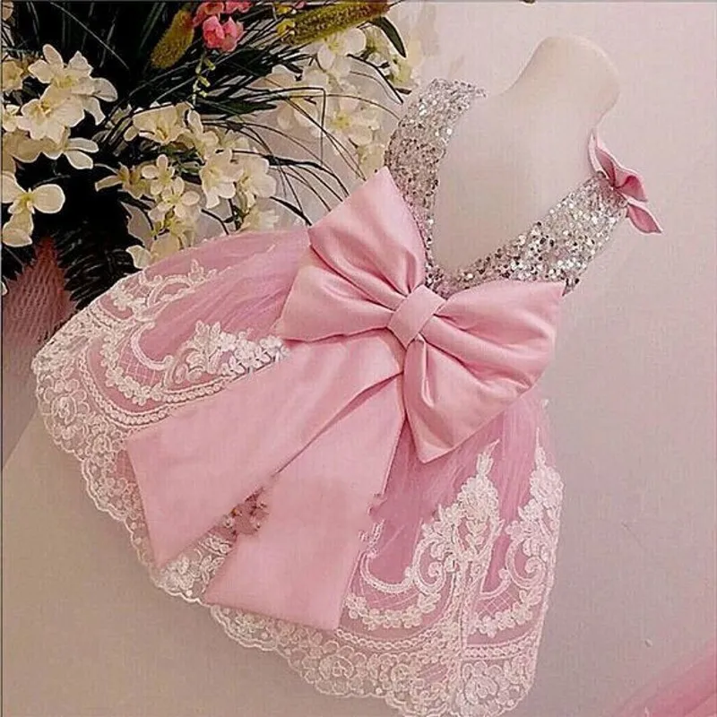Applique Pageant Dress Kids Bow Pink First Communion Dresses vestido daminha Sequin Flower Girls Dress For Weddings Custom Made
Applique Pageant Dress Kids Bow Pink First Communion Dresses vestido daminha Sequin Flower Girls Dress For Weddings Custom Made