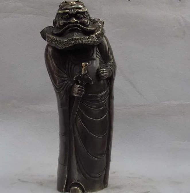 Chinese buddism folk Brass copper Spirit Fengshui God Zhong Kui ChungKuel statue
Chinese buddism folk Brass copper Spirit Fengshui God Zhong Kui ChungKuel statue