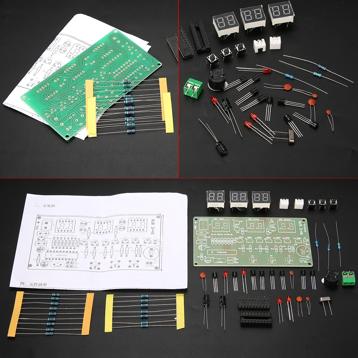 LED Electronic Clock Kit 5-12V 6 Digit LED Digital Electronics Clock Counter AT89C2051 DIY Kit Counter Alarm Timer 10cm*5.2cm
LED Electronic Clock Kit 5-12V 6 Digit LED Digital Electronics Clock Counter AT89C2051 DIY Kit Counter Alarm Timer 10cm*5.2cm
