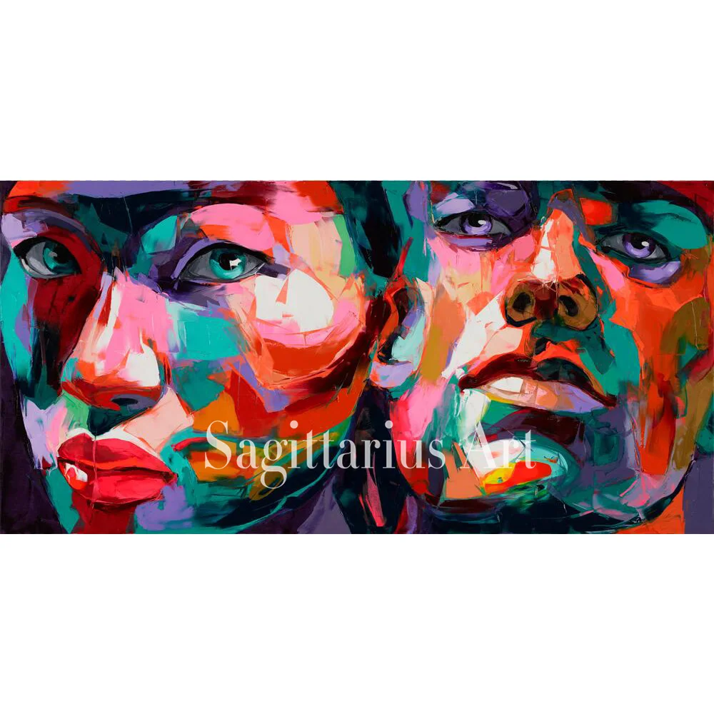 Hand Painted Palette knife portrait Cool Face Art Untitled 30 Francoise Nielly Designer Oil painting canvas Wall Decor BedRoom 
Hand Painted Palette knife portrait Cool Face Art Untitled 30 Francoise Nielly Designer Oil painting canvas Wall Decor BedRoom