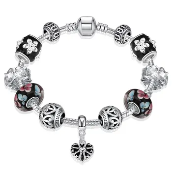 925 Sterling Silver Beaded Charm Bracelet for Women Decoration Party Birthday Fashion Jewelry Antique Style Heart Shape
925 Sterling Silver Beaded Charm Bracelet for Women Decoration Party Birthday Fashion Jewelry Antique Style Heart Shape