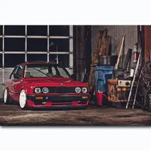 Canvas Painting Posters Home-Decor Prints Car Q1512 Super-Car-24x36 BMW E30-Series And