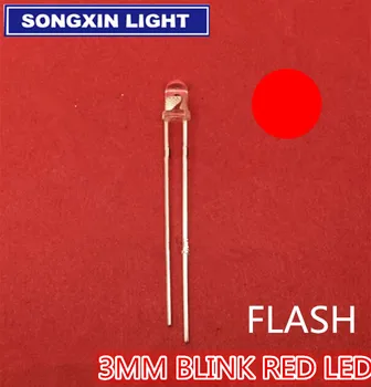 100pcs 3mm Red Light-Emitting-Diode Automatic Flashing LED Flash Control Blinking 3 mm Blink LED Diodo 1.5HZ(90-96 times/minute)
100pcs 3mm Red Light-Emitting-Diode Automatic Flashing LED Flash Control Blinking 3 mm Blink LED Diodo 1.5HZ(90-96 times/minute)