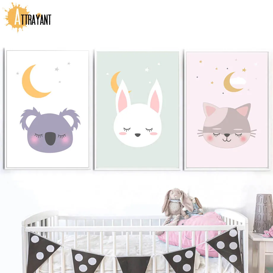 Moon Koala Rabbit Cat Wall Art Canvas Painting Nordic Poster And Prints Wall Pictures For Kids Baby Boy Girl Room Home Decor
Moon Koala Rabbit Cat Wall Art Canvas Painting Nordic Poster And Prints Wall Pictures For Kids Baby Boy Girl Room Home Decor