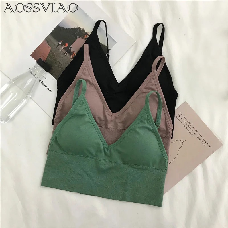 2019 Summer Style Colorful Crop Top Push Up Bra Women Cotton Stretch Fitness No Rims Padded Bra Tank Tops Black Green Brown
2019 Summer Style Colorful Crop Top Push Up Bra Women Cotton Stretch Fitness No Rims Padded Bra Tank Tops Black Green Brown