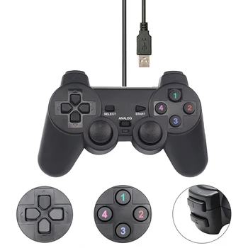 Wired USB Game Controller Gamepad Shock Joystick Game Pad Control for WinXP/Win7/Win8/Win10/PC Computer Laptop/Raspberry Pi 4
Wired USB Game Controller Gamepad Shock Joystick Game Pad Control for WinXP/Win7/Win8/Win10/PC Computer Laptop/Raspberry Pi 4