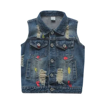 2019 Spring New Boys Cowboy Vest Baby Girls Ripped Denim Vests Waistcoat Kids Jeans Sleeveless Jackets Children Outwear Clothing
2019 Spring New Boys Cowboy Vest Baby Girls Ripped Denim Vests Waistcoat Kids Jeans Sleeveless Jackets Children Outwear Clothing