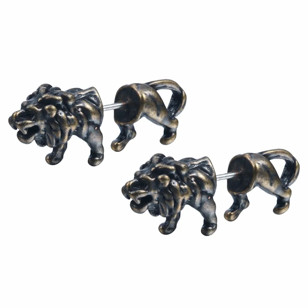QIAMNI 3D Vintage Handmade Punk Antique Silver Lion Animal Stud Earrings for Women Men Party Birthday Gift Body Jewelry
QIAMNI 3D Vintage Handmade Punk Antique Silver Lion Animal Stud Earrings for Women Men Party Birthday Gift Body Jewelry