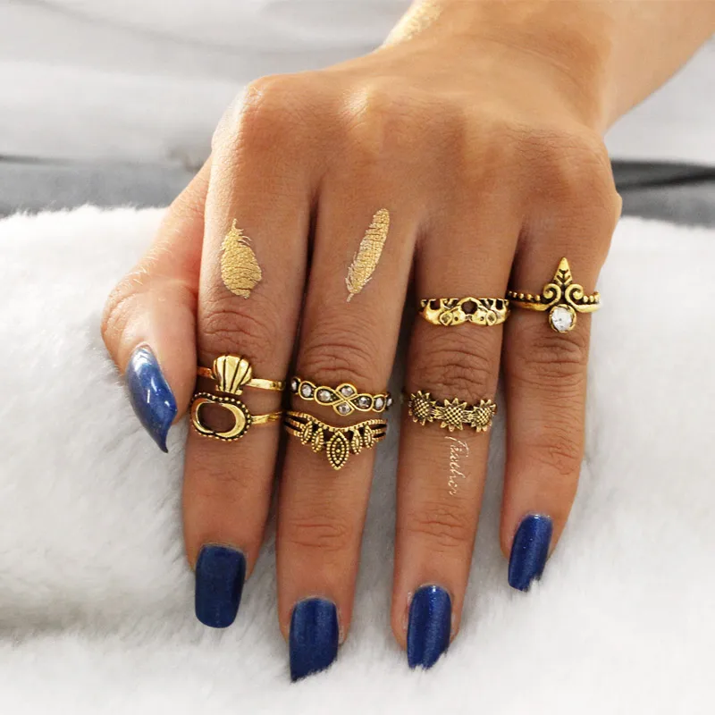 7Pcs/Set Punk Rock Gold Stack Plain Band Midi Mid Finger Knuckle Rings Set for Women Mid Finger Ring Thin Ring New Fashion 2018
7Pcs/Set Punk Rock Gold Stack Plain Band Midi Mid Finger Knuckle Rings Set for Women Mid Finger Ring Thin Ring New Fashion 2018