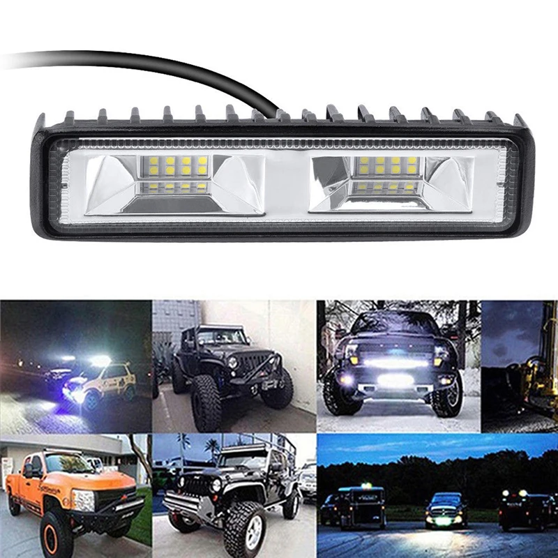 6 inch 48W 16 LED OffRoad Driving Fog Lamps Car Styling car accessories Work Light Bar Spot Flood Beam Bar Car
6 inch 48W 16 LED OffRoad Driving Fog Lamps Car Styling car accessories Work Light Bar Spot Flood Beam Bar Car