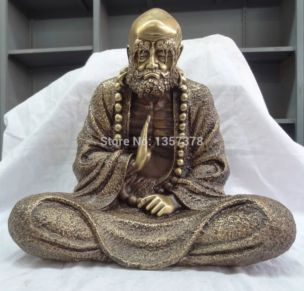 shitou 00513 12" Chinese Brass Joss Arhat Seat Damo Bodhidharma Dharma Buddha Bronze Statue
shitou 00513 12" Chinese Brass Joss Arhat Seat Damo Bodhidharma Dharma Buddha Bronze Statue