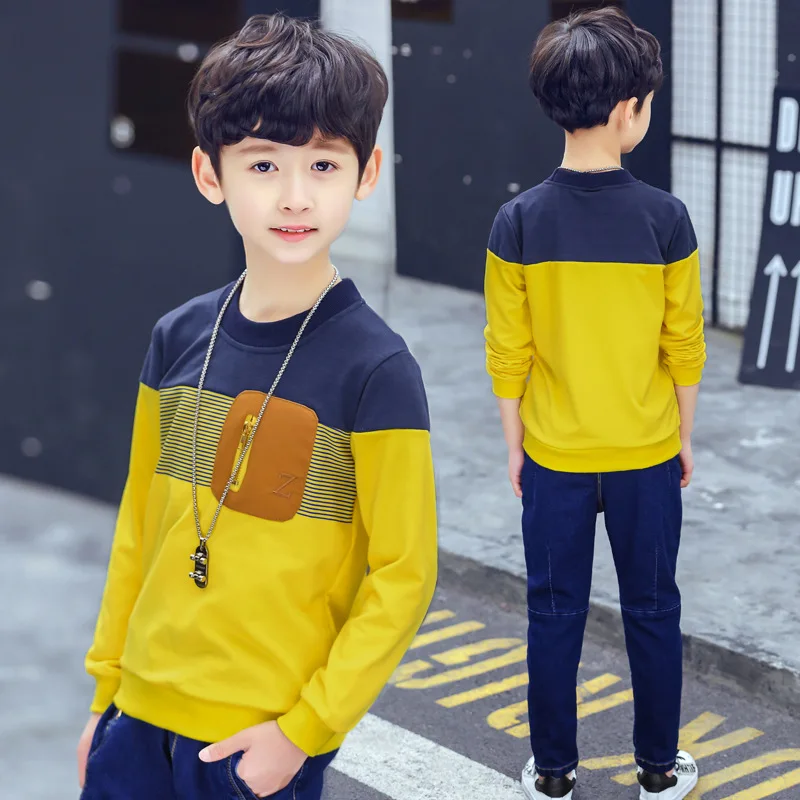 2019 Spring Long Sleeve Kids Clothes Boys T Shirt Striped T-shirt Boys Costume Kids Tops Tee Shirt Child 8 10 12 Years Clothing
2019 Spring Long Sleeve Kids Clothes Boys T Shirt Striped T-shirt Boys Costume Kids Tops Tee Shirt Child 8 10 12 Years Clothing
