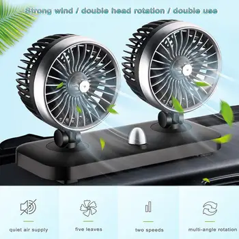 Car Fan 12v 24v Truck Universal Electric Fan with Double Head 180 Degree Rotating Low Noise Powerful Cooling Strong Wind Fan
Car Fan 12v 24v Truck Universal Electric Fan with Double Head 180 Degree Rotating Low Noise Powerful Cooling Strong Wind Fan