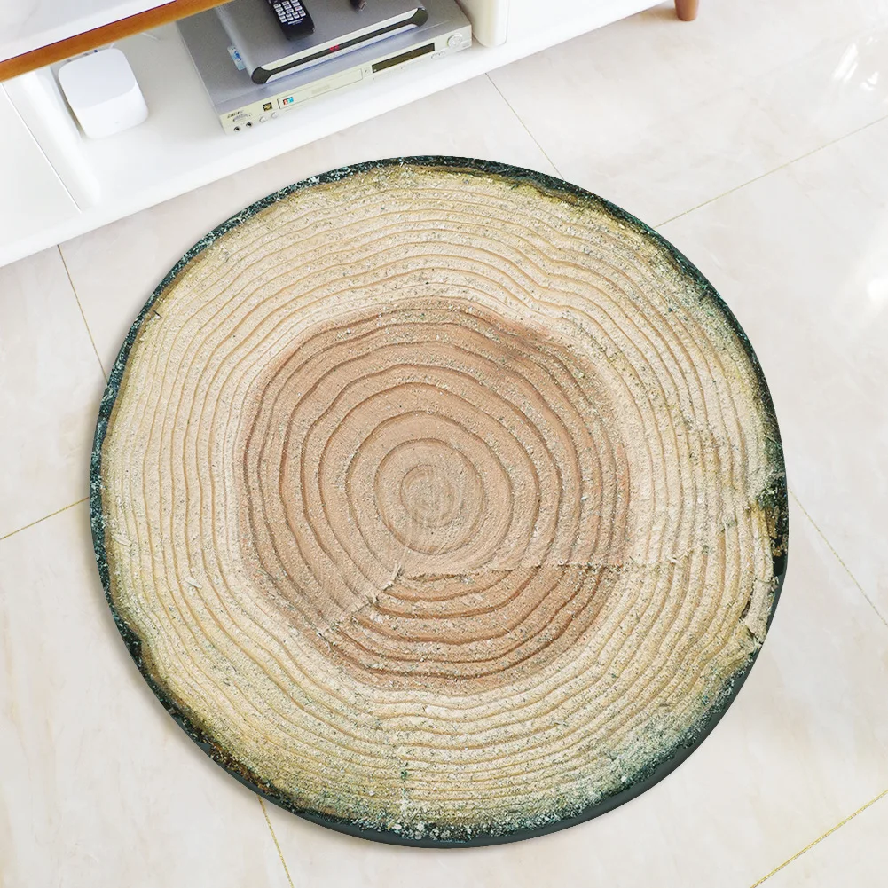 Wood Grain Round Carpet Creative Home Decoration Living Room Rug Flannel Absorbent Non-slip Floor Mat Coffee Table Carpet
Wood Grain Round Carpet Creative Home Decoration Living Room Rug Flannel Absorbent Non-slip Floor Mat Coffee Table Carpet