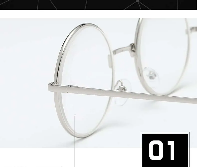 Okrągłe okulary Retro kobieta mężczyzna krótkowzroczność metalowa Ramka 18