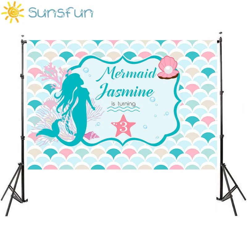 Sunsfun 7x5ft Kids Birthday Background Mermaid Backdrops Festa Infantil Photo Newborn Baby Fairy Backdrops for Studi
Sunsfun 7x5ft Kids Birthday Background Mermaid Backdrops Festa Infantil Photo Newborn Baby Fairy Backdrops for Studi