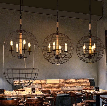 LOFT hemp rope vintage ball iron cage pendant lights. American country globe suspension lamp art decoration lighting Haomer
LOFT hemp rope vintage ball iron cage pendant lights. American country globe suspension lamp art decoration lighting Haomer