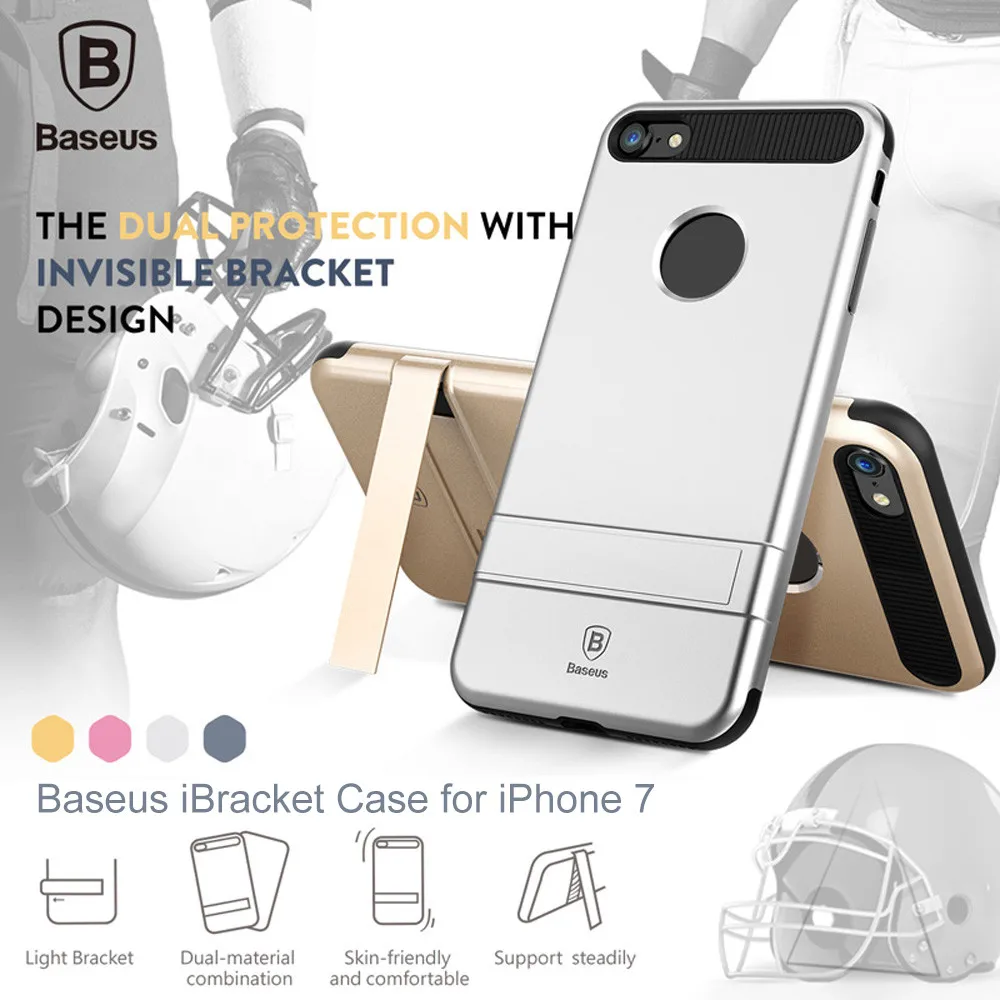 Baseus iBracket Case with Kickstand Protective Back Cover for iPhone 7 4.7 inch Stand Holder Dual Layer Shockproof Holder
Baseus iBracket Case with Kickstand Protective Back Cover for iPhone 7 4.7 inch Stand Holder Dual Layer Shockproof Holder