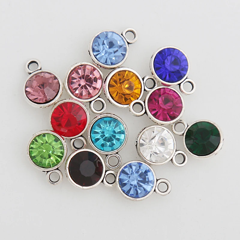 RAINXTAR Wholesale Round Colorful Month Birthstone Charms Alloy Jewelry Crystal Charms 9*12mm AAC733
RAINXTAR Wholesale Round Colorful Month Birthstone Charms Alloy Jewelry Crystal Charms 9*12mm AAC733