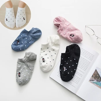 Women Cute Cat Embroidery Ankle Socks Summer Girls Thin Short Socks Casual Soft Anti-slipping Cotton Dot Socks
Women Cute Cat Embroidery Ankle Socks Summer Girls Thin Short Socks Casual Soft Anti-slipping Cotton Dot Socks