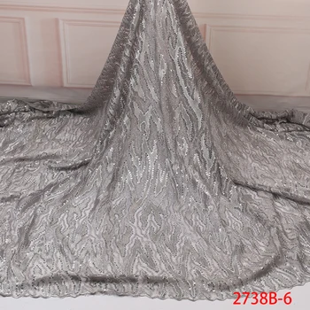 High Class African Lace Fabric Silver Sequins French Net Embroidery Tulle Lace Fabric High Quality For Evening Party GD2738B-6
High Class African Lace Fabric Silver Sequins French Net Embroidery Tulle Lace Fabric High Quality For Evening Party GD2738B-6