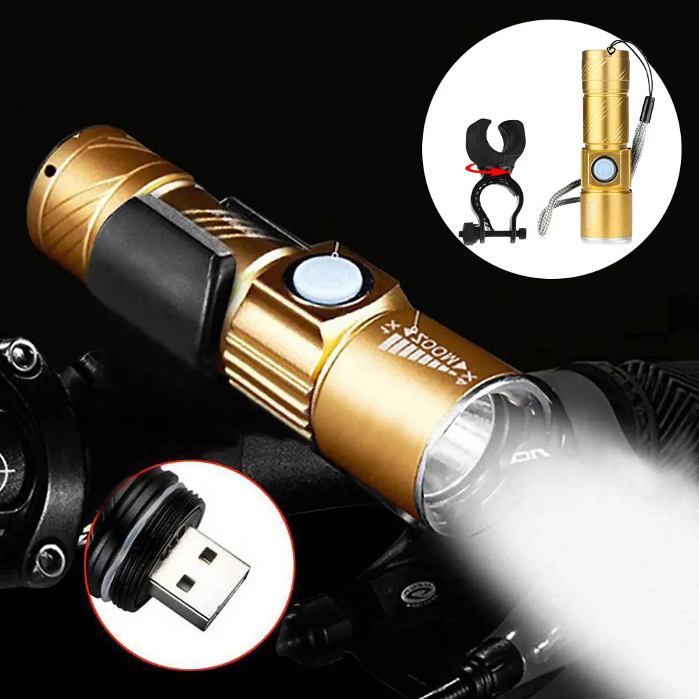 Professional USB Rechargeable Bicycle Flashlight LED Bike Waterproof +Holder set aluminum alloy durable 3 Modes 200m
Professional USB Rechargeable Bicycle Flashlight LED Bike Waterproof +Holder set aluminum alloy durable 3 Modes 200m