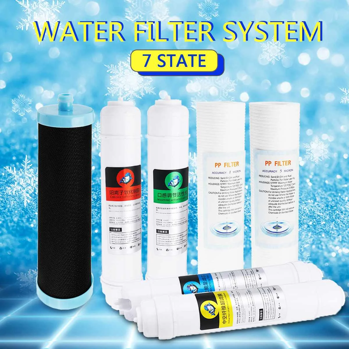 7- UltraFiltration Water Filter System Element Replacement Kit Cartidge Membrane Household Water Purifier Treatment
7- UltraFiltration Water Filter System Element Replacement Kit Cartidge Membrane Household Water Purifier Treatment