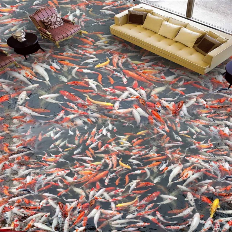 Modern 3D Mural Self-adhesive Waterproof HD Pond Fish Bathroom Kitchen Balcony WallPaper Wall Sticker Living Room Floor Mural
Modern 3D Mural Self-adhesive Waterproof HD Pond Fish Bathroom Kitchen Balcony WallPaper Wall Sticker Living Room Floor Mural