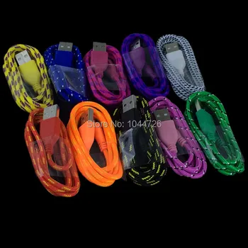 1M 3ft Fabric Braided Wire USB cable Accessory Bundles for mobile Phone 7 6 5 5S 5C plus free shipping
1M 3ft Fabric Braided Wire USB cable Accessory Bundles for mobile Phone 7 6 5 5S 5C plus free shipping