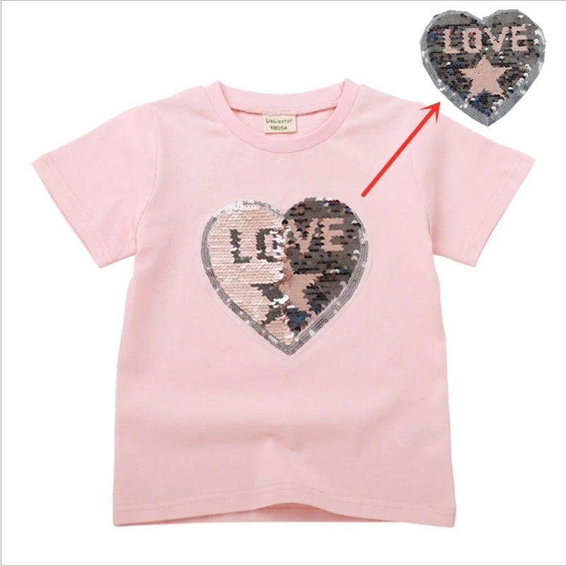 summer new style change face color magic discoloration T-shirts sequin love cartoon paillettes t shirt for girls gifts 2-8 years
summer new style change face color magic discoloration T-shirts sequin love cartoon paillettes t shirt for girls gifts 2-8 years